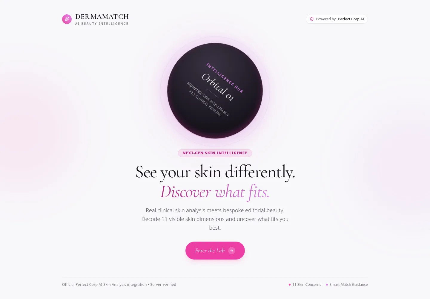Derma Match AI personalized skin intelligence experience